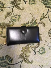 Cartera de cuero con cera de aceite para mujer, monedero de gran capacidad, con cremallera, bolso de mano largo, tarjetero, 2020