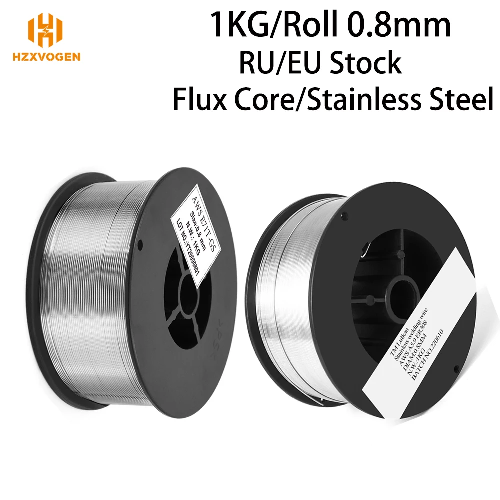 Mig Wire Gasless Cored 1kg 0.8mm Welding Welder Reel No Gas Stainless Steel UK 