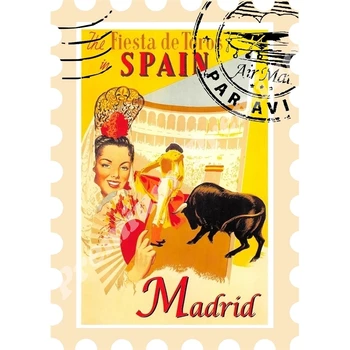 

Spain vinyl souvenir magnet vintage tourist poster