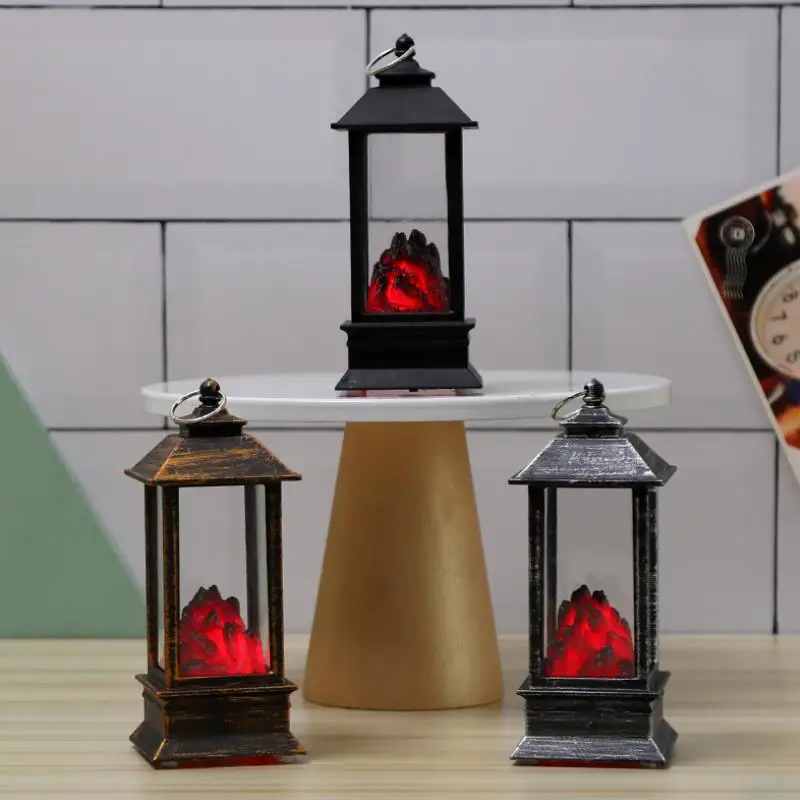 Halloween Decoration Led Candles Tea Light Vintage Castle Hanging LED Lantern Lamp Party Christmas Decor For Home Navidad Gift | Дом и сад