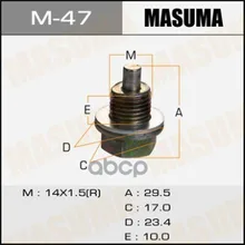 Болт Маслосливной С Магнитом Masuma Isuzu 14х1.5mm Ubs, Ucs, Ues, Uer Masuma арт. M47
