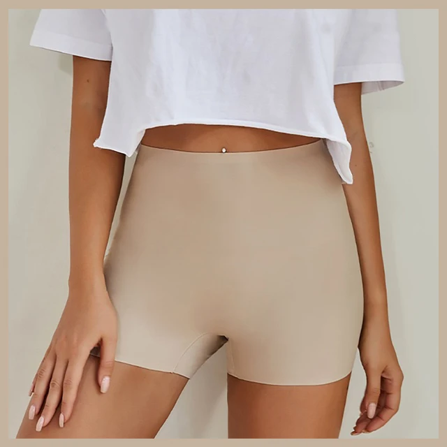 Flarixa-shorts de cintura alta para mulheres, calcinha sem costura