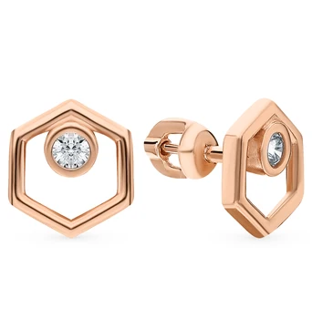 

Silver earrings with cubic zirconia sunlight sample 925