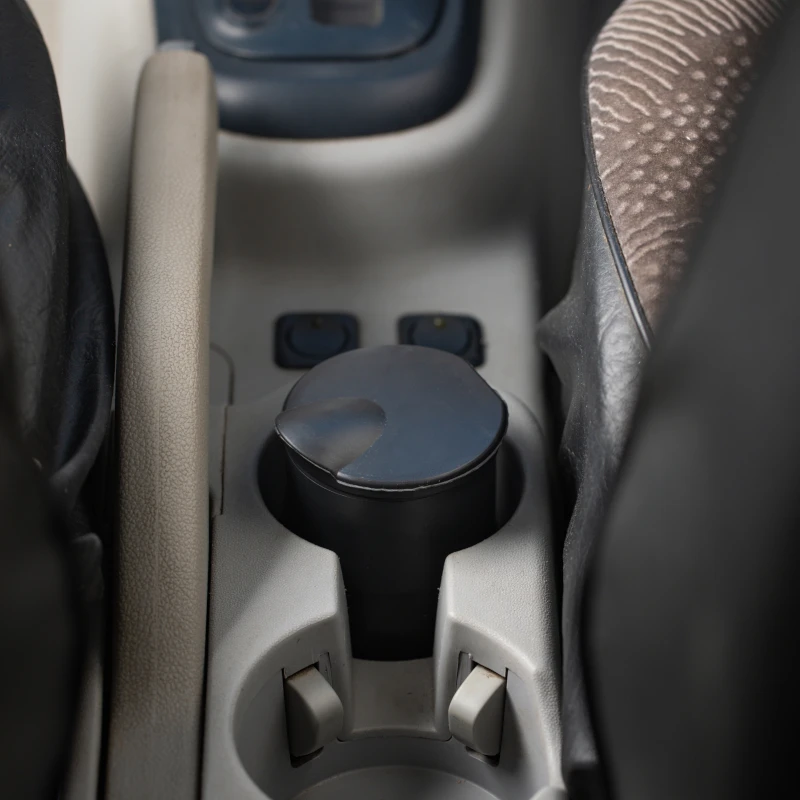 Plastic ashtray for the car with LED lighting black