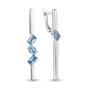 

Earrings from silver with Topaz Swiss