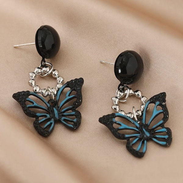 Women’s Heart Shape Cute Drop Earrings 2022 Fashion Black Crystal Love Heart Statement Earrings for Women Jewelry Gifts