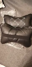 Almohada de cuello para coche, reposacabezas de cuero genuino, diseño de protección de seguridad, soporte de descanso, color negro, accesorios de seguridad para automóviles, Uds.