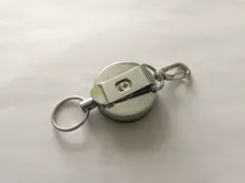 Clips Badge Key-Ring Reel Id-Card-Holder Retractable Elastic Stainless-Steel Resilience