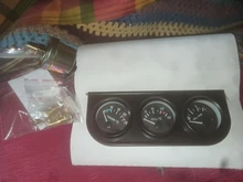 Kit de tres relojes medidores para auto, accesorio indicador de temperatura de aceite, temperatura de agua y presión de aceite, 52 mm, sensor 3 en 1