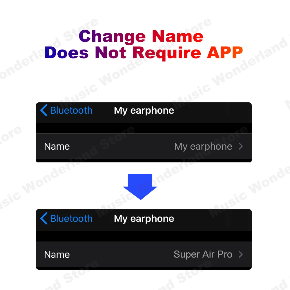  Super Air2 Wireless Earphones Change Name In-Ear Detection Bluetooth Earphone Positioning Find my E