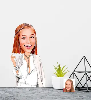 

Personalized Women 'S Model Caricature Of Wall Sticker (50x70cm)