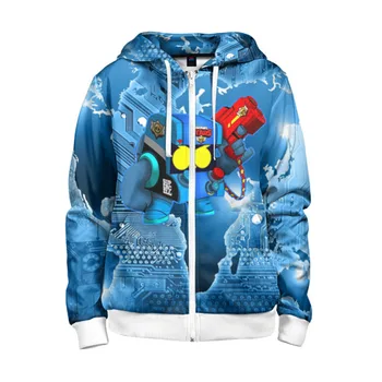 

Children's sweatshirt 3D with zipper Brawl Stars "8-bit"