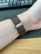 Calfskin-Correa de cuero para reloj inteligente, accesorio de pulsera de liberación rápida de 18mm, 20mm, 22mm y 24mm