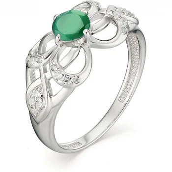 

Alcor ring with agate and cubic zirconia
