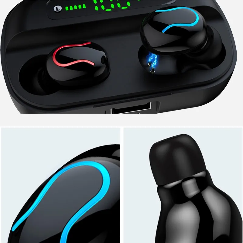 Q32 Bluetooth Earphone TWS Earphones Bluetooth 5 0 Wireless Headphones Sports Handsfree Earphone With Mic