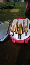 3 Drill-Bit-Set Saw-Tool Hole-Cutter Wood-Cone Step Metal Hss Steel Titanium 6 6