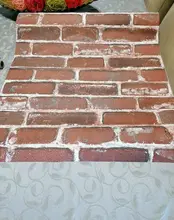 Wall-Paper Faux-Brick Industrial-Loft Rustic Washable Vintage Vinyl Home-Decor Yellow