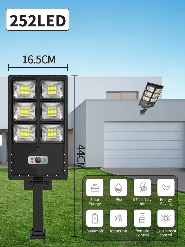 solar light bulb Super Bright Solar LED Light Outdoor Solar Lamp Motion Sensor Solar Garden Street Light 504LEDs Remote Control Yard Wall Lights solar hanging lanterns Solar Lamps