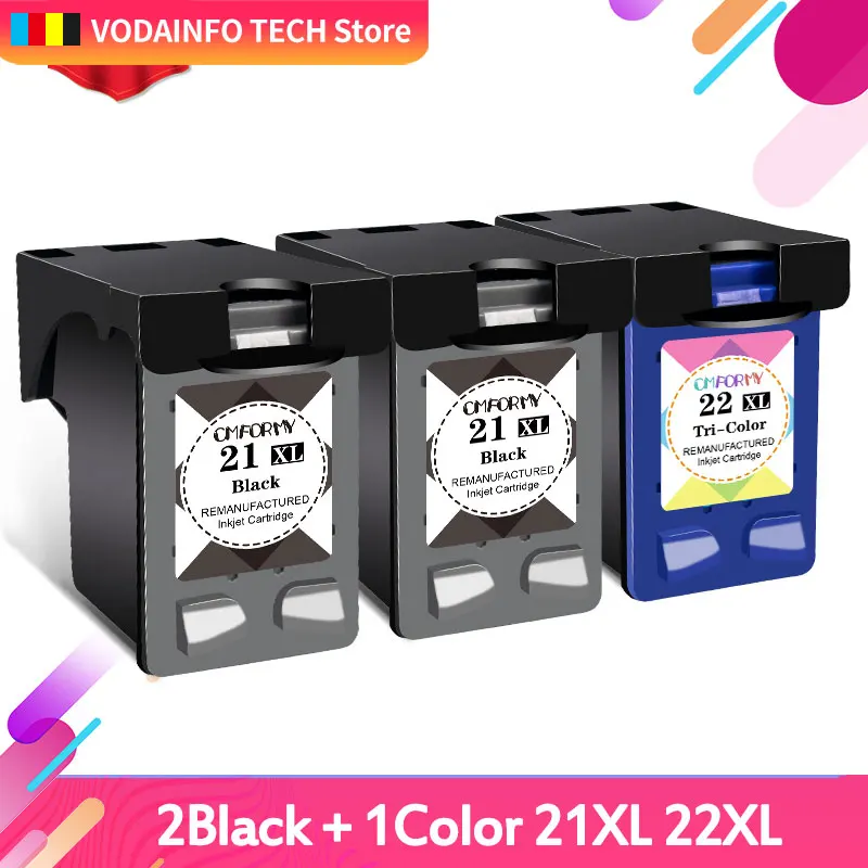 Cartuccia D'Inchiostro Royek 21 Xl 22Xl Di Ricambio Per Hp21 Hp 21 Deskjet 1530 1320 1455 3915 F2100 2300 2180 4100