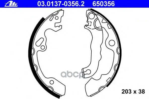 Колодки Тормозные Барабанные Ford- Focus(Daw, Dbw)- 1.8 16v 10.98-11.04 Ate арт. 03.0137-0356.2