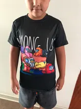 Funny Costume Baby Tshirts Hot-Game Print Among Us Summer Tops Girls Boys Children New