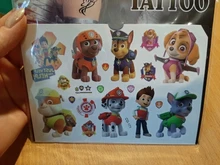 Juguetes De Tatuajes de la patrulla canina para niños, pegatinas de papel de tatuaje, pasta impermeable para fiesta, regalo de cumpleaños