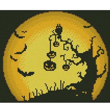 

Cross stitch scheme "terrible Moon" Halloween PDF/XSD
