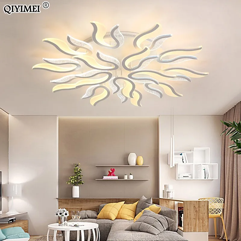 

Modern New Acrylic Led ceiling Chandelier lights white color For Living Room Bedroom chandelier lighting lampadario led