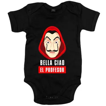 

Baby bodysuit Bella Ciao Mask Dalí Professor