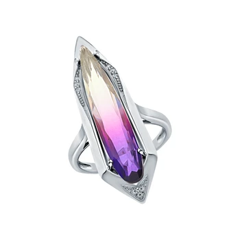 

Silver ring with sieve and cubic zirconium sunlight sample 925