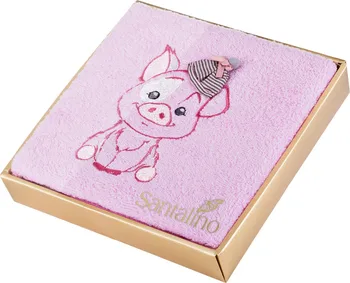 

Towel "hryunya",50 х90. махра, pink, embroidery, 100% cotton 400гр \ М, hat