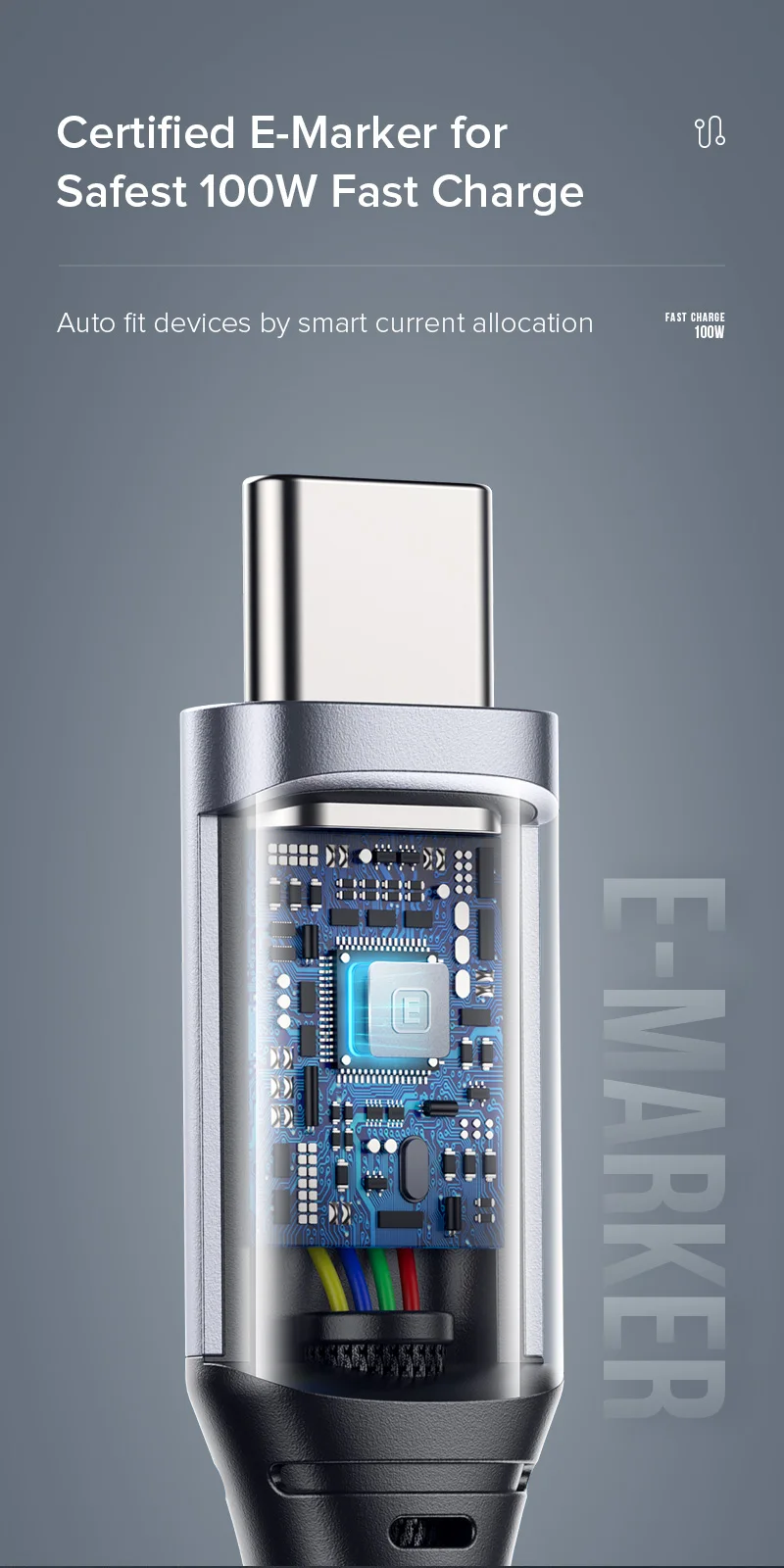 INIU 100W USB C to USB Type C Cable PD