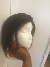 Peluca brasileña recta Bob corto pelucas delanteras de encaje 13x4 frente de encaje pelucas de cabello humano Pre-arrancado con el pelo del bebé estrella del Jazz no Remy
