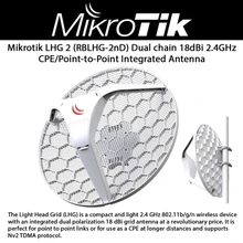 Mikrotik RBLHG-2nD LHG 2 Outdoor Access Point PTP, 18 dBi, 12KM, 100Mbps