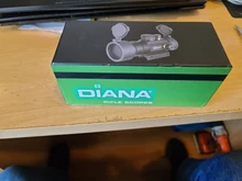 DIANA-Mira telescópica para rifle de caza, visor óptico táctico con punto verde y rojo ajustado a carril con alcance 2x40, 3x42, 3x44, 1x40 para 11/20mm