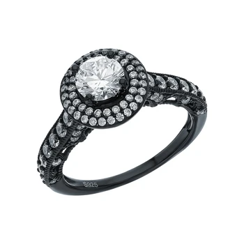 

Silver ring with cubic zirconia sunlight sample 925