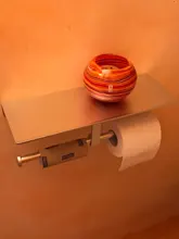Toilet-Shelf Bathroom-Accessories Paint Double-Paper-Holder Aluminum-Material Phone-Rack