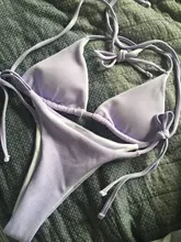 GNIM-Bikini brasileño de dos piezas para mujer, de dos piezas con espalda descubierta traje de baño, estilo triangular, ropa de playa, 2020