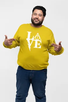 

Angemiel Wear Harry Poter Themed Love Yellow Men 'S Sweatshirt