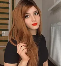 LOUIS FERRE-Peluca de pelo largo rizado para mujer, color marrón oscuro, ondulado, esponjoso, con flequillo, agradable al calor, pelucas sintéticas para fiesta