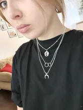 Colgante Retro de Luna y mapa del mundo para mujer, collar de oro Colodr multicapa, accesorios de joyería para fiesta