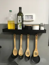 Kitchen Shelf Balcony-Rack Black Aluminum Space Single-Tier
