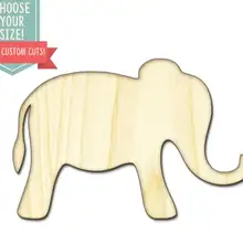 Elephant Wood Cut Out- Custom Choose Your Size- Laser Cut Wooden Art Craft Supplies Wall Hanging Decor Wedding Nursery DCS0204