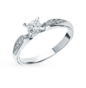 

Gold ring with diamonds sunlight sample 585