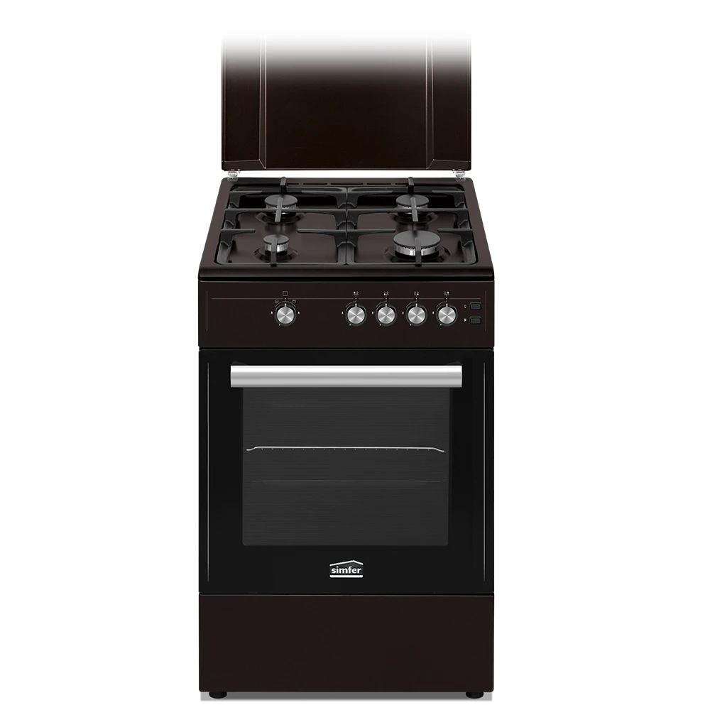 Газовая плита Simfer F56GD42017 чугунные решетки газовая духовка ширина 50 см|Духовые