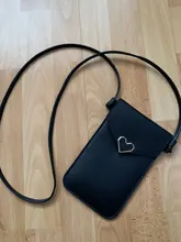 Cartera con pantalla táctil para teléfono móvil, bolso de mano con correa de cuero para Smartphone, Iphone X, S10, Huawei P20