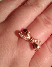 Buipoey Europea Pop de plata rosa de Color oro nudo de lazo de la boda anillo con anillos de cristal joyería de fiesta de regalo de día de San Valentín