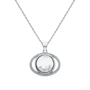 

Silver Pendant with cubic zirconia sunlight sample 925