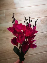 Bouquet Artificial Silk Flowers Magnolia Home-Decoration Christmas-Party Wedding 5-Fork