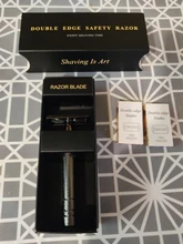 Maquinilla de afeitar de doble filo, maquinilla de afeitar de doble filo con 10 cuchillas de afeitar, Premium Wet, clásica, de Metal, se adapta a todas las cuchillas de afeitar estándar